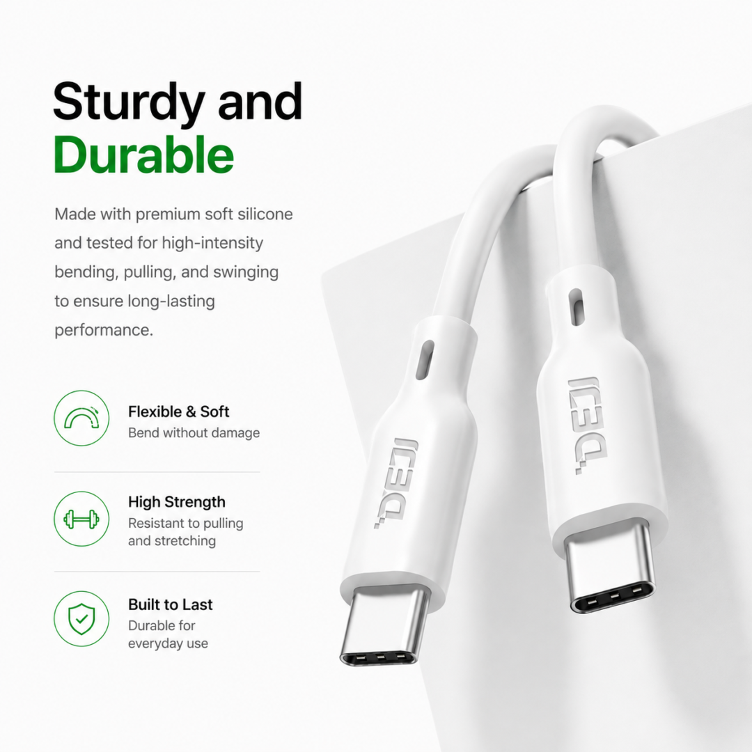 60W USB-C Charge Cable (1 m) by DEJI®